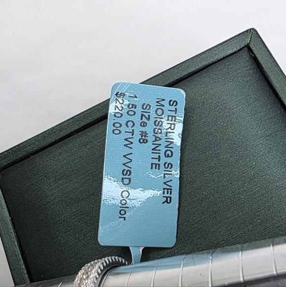 💎 Sterling Silver Moissanite Eternity Band – 1.50 VVS D Color 💎 - Picture 3 of 3